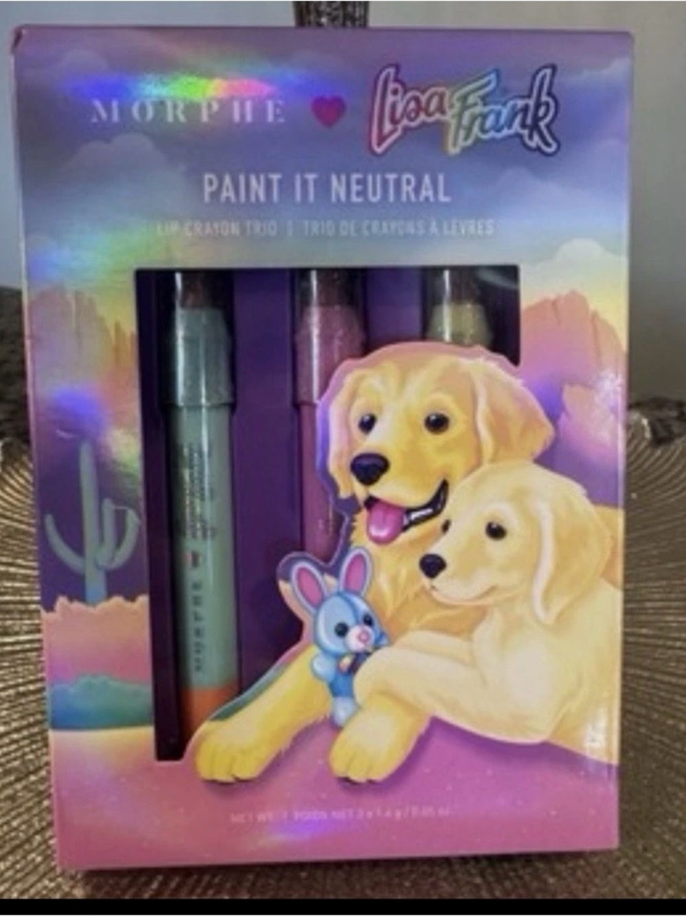 Morphe X Lisa Frank Paint It Neutral Lip Crayon Trio Puppies  SOLD OUT